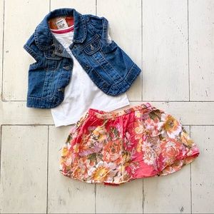 Old Navy Skirt and denim vest set